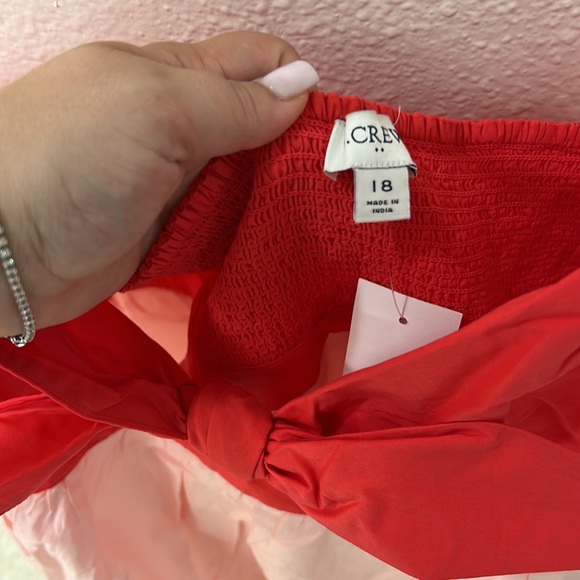 NEW J.Crew Colorblock tie-front cutout midi dress - Picture 9 of 13